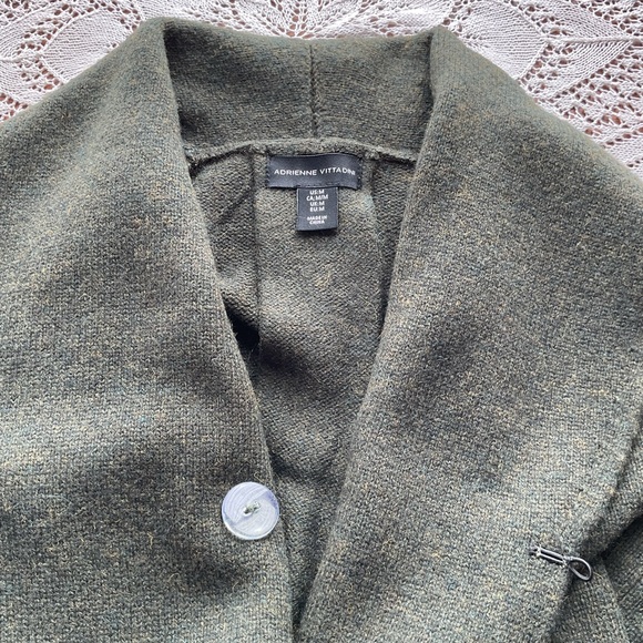 Adrienne Vittadini ⭐️ sweater coat ⭐️ loden green ⭐️ shawl collar ⭐️  size M ⭐️ - Picture 6 of 7